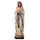 Estatua Virgen de Lourdes madera de arce Val Gardena pintada s1