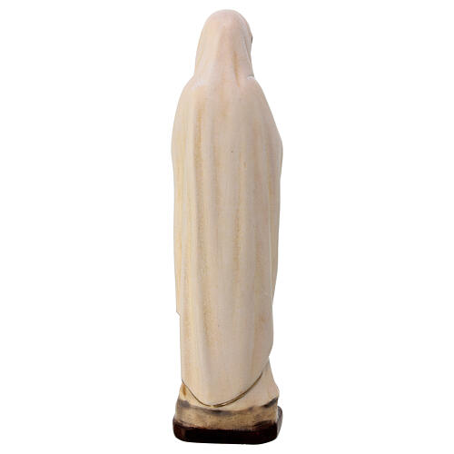 Statuetta Madonna di Lourdes legno d'acero Valgardena dipinta  5