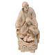 Statuetta Sacra Famiglia legno d'acero Valgardena naturale s1