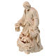 Statue Holy Family in natural Valgardena maple wood s3