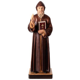 Statue of Saint Charbel, Val Gardena painted wood