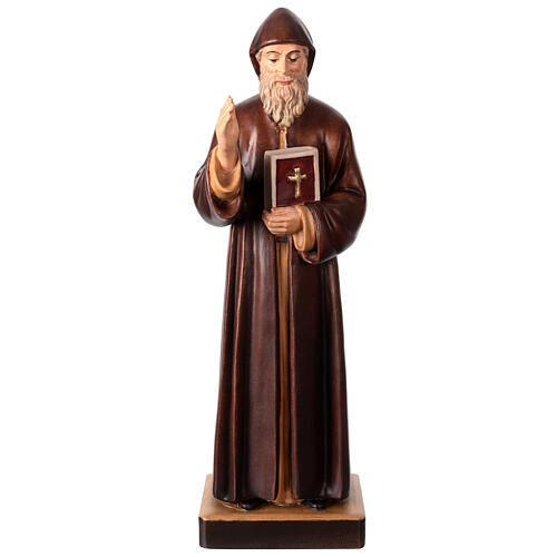 Statue Saint Charbel bois peint Val Gardena 1