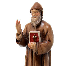 Statue of St Charbel painted Val Gardena wood