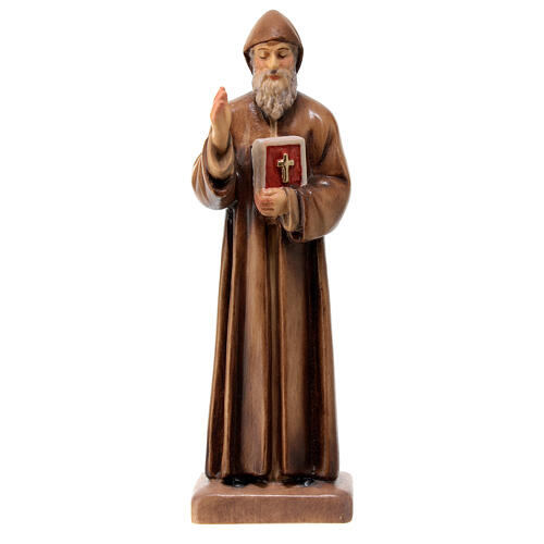 Statue of St Charbel painted Val Gardena wood 1