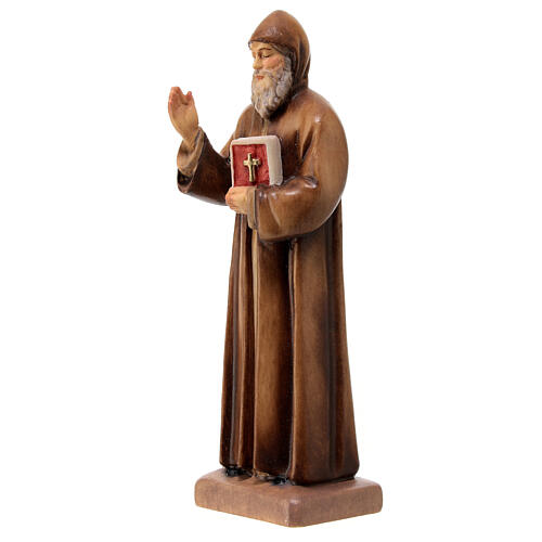 Statue of St Charbel painted Val Gardena wood 3