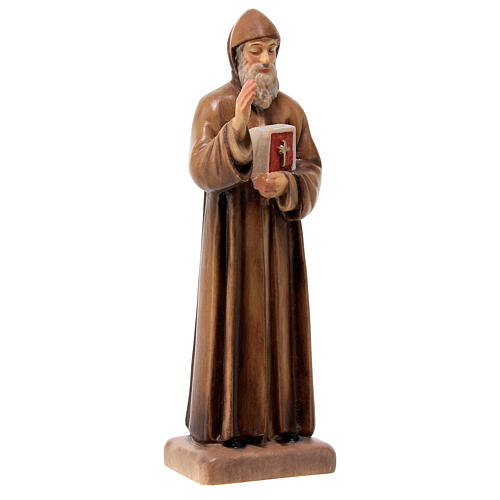 Statue of St Charbel painted Val Gardena wood 4