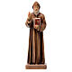 Statue of St Charbel painted Val Gardena wood s1