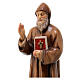 Statue of St Charbel painted Val Gardena wood s2