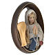 Redondo Virgen Lourdes Bernadette madera pintada Val Gardena s4