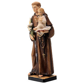 Saint Anthony, painted linden wood, Val Gardena