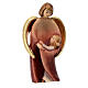 Ange gardien avec petite fille Val Gardena tilleul peint 36 cm s3