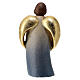 Guardian angel with child statue painted Valgardena linden 36 cm s4