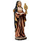 St Clare statue in painted Val Gardena linden s3