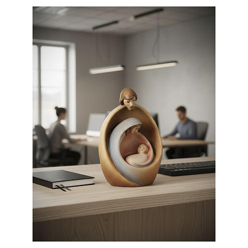 Heilige Familie modern Grödnertal Lindenholz, 36 cm 2