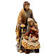 Natività Val Gardena tiglio dipinto a mano 45 cm s3