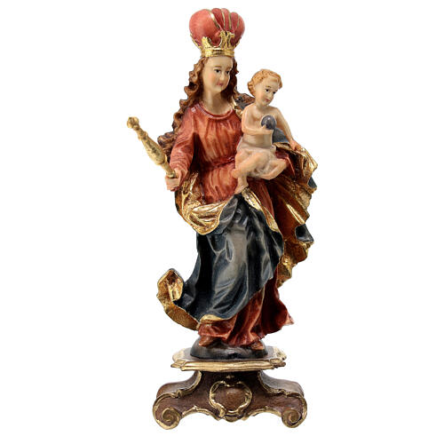 Nossa Senhora da Bavária madeira de tília pintada Val Gardena 60 cm 1