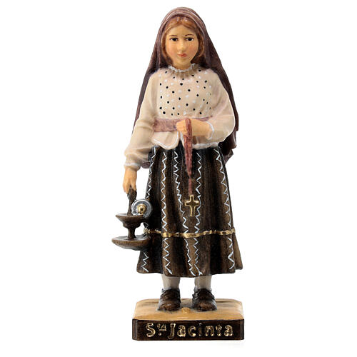 Saint Jacinta statue in painted Val Gardena linden 1