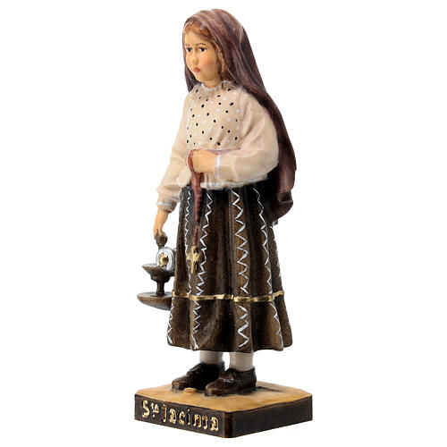 Saint Jacinta statue in painted Val Gardena linden 2