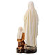 Statua Madonna Lourdes con Bernadette tiglio dipinto Val Gardena s4