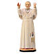 Statue Pape Jean-Paul II tilleul peint Val Gardena s1