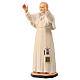 Statue Pape Jean-Paul II tilleul peint Val Gardena s2