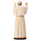 Statue Pape Jean-Paul II tilleul peint Val Gardena s4