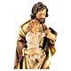 Heiliger Josef mit dem Jesuskind, Ahornholz, in Braun- und Beigetönen koloriert, Grödnertal s4