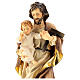 St Joseph statue with Child in Valgardena wood cream s2
