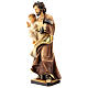 St Joseph statue with Child in Valgardena wood cream s3