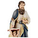 Święty Mateusz Ewangelista z Aniołem, drewniana figura, Val Gardena s2