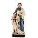 St. Matthew the Evangelist with angel Val Gardena wooden statue s1