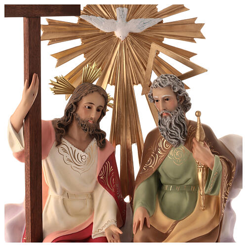 Allerheiligste Dreifaltigkeit – 40 cm Holzmasse-Statue mit Glasaugen 2