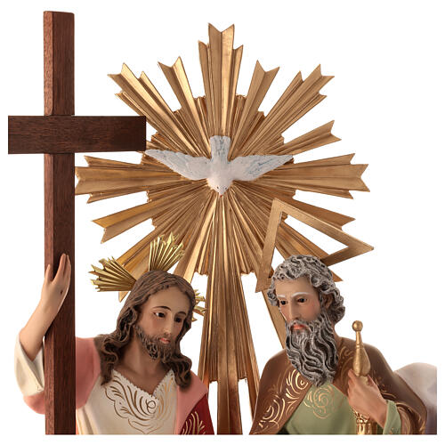 Allerheiligste Dreifaltigkeit – 40 cm Holzmasse-Statue mit Glasaugen 4