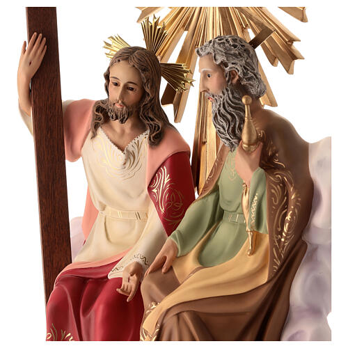 Allerheiligste Dreifaltigkeit – 40 cm Holzmasse-Statue mit Glasaugen 7