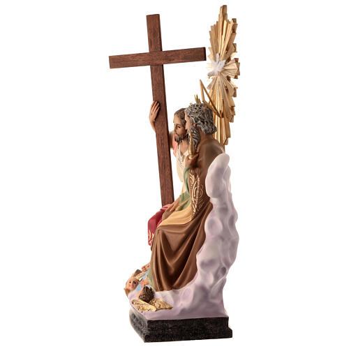 Allerheiligste Dreifaltigkeit – 40 cm Holzmasse-Statue mit Glasaugen 8