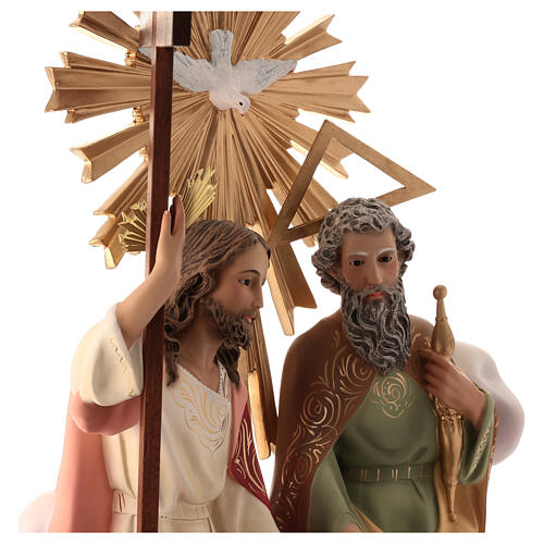 Allerheiligste Dreifaltigkeit – 40 cm Holzmasse-Statue mit Glasaugen 9