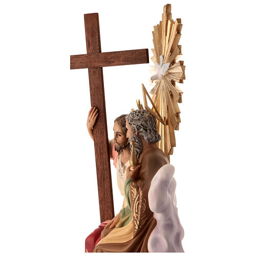Allerheiligste Dreifaltigkeit – 40 cm Holzmasse-Statue mit Glasaugen 10