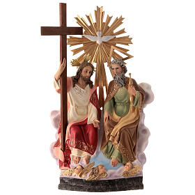 Sainte Trinité pâte à bois yeux verre h 40 cm