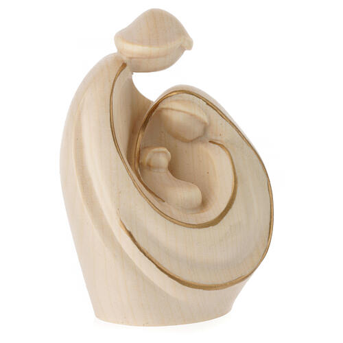 Heilige Familie – Figurengruppe „Natia“ aus Ahornholz, Grödner Tal, mit goldfarbener Veredelung 3