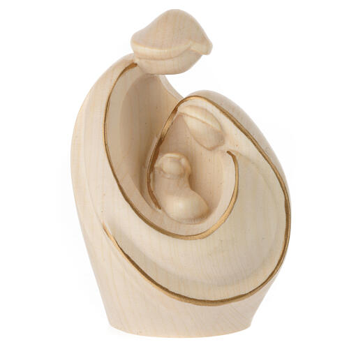 Holy Family set Natia in Val Gardena wood, golden finish 1