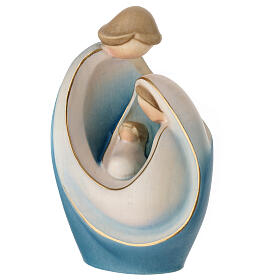 Nativity Holy Family Natia colored Val Gardena maple wood