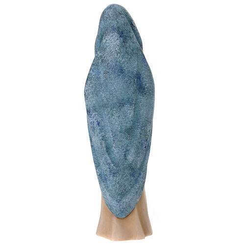 Modern Virgin Mary statue blue color Valgardena painted wood 5