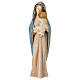 Modern Virgin Mary statue blue color Valgardena painted wood s1
