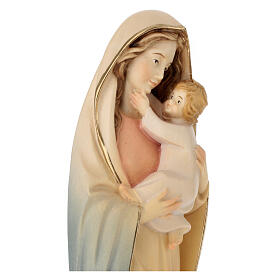 Virgen Moderna coloreada madera Val Gardena