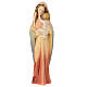 Modern Virgin Mary statue in colored Valgardena wood s1