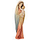 Modern Virgin Mary statue in colored Valgardena wood s4