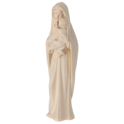 Modern Virgin Mary statue in natural wood from Val Gardena 3