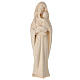 Modern Virgin Mary statue in natural wood from Val Gardena s1
