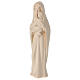 Modern Virgin Mary statue in natural wood from Val Gardena s3