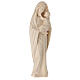 Modern Virgin Mary statue in natural wood from Val Gardena s4